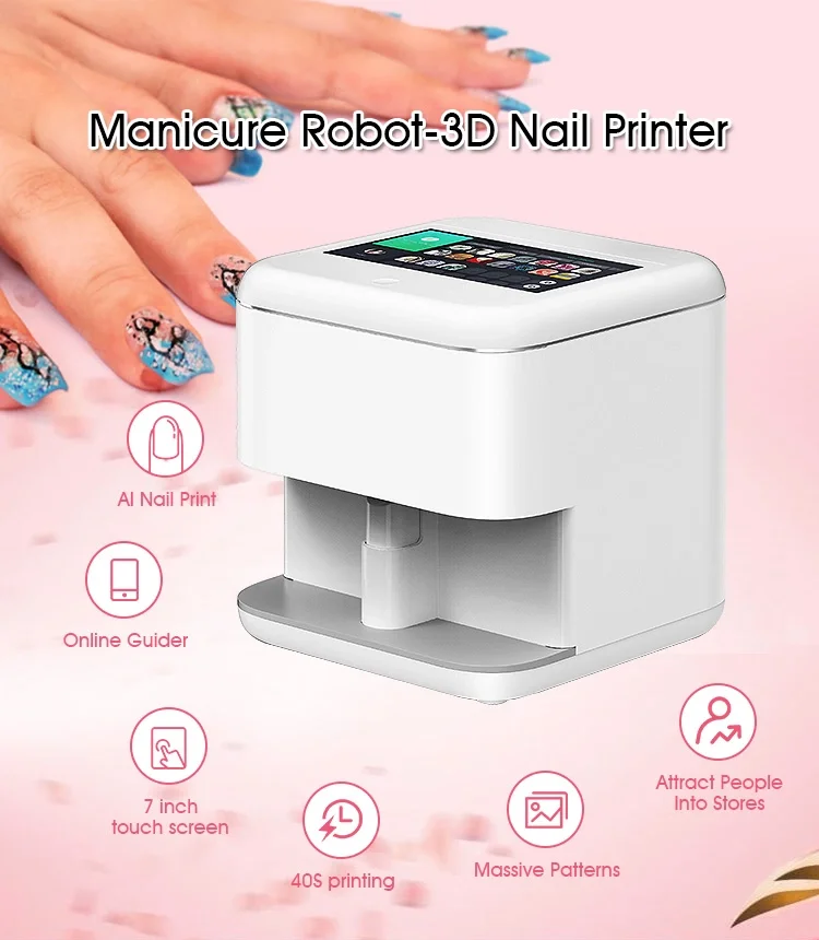 
Automatic intelligent mini portable nail printer 3dwifi polishing digital nail printer 