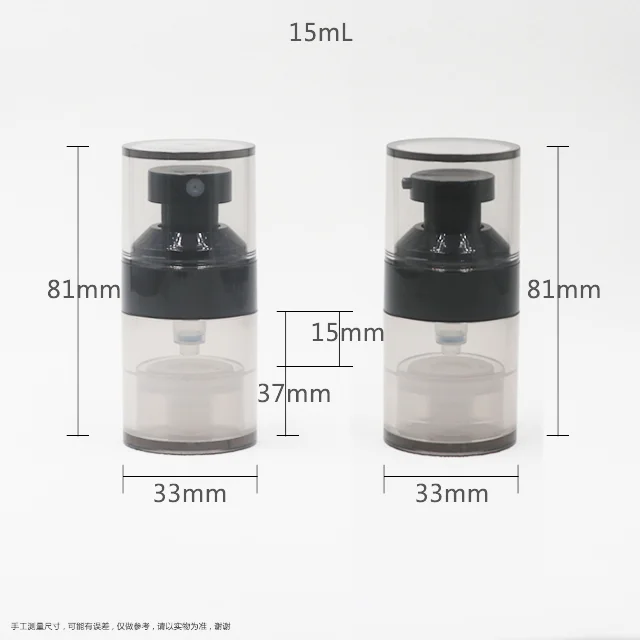 Korea 2022 new 15ml liquid serum travel cosmetic 50ml spray plastic containers 1oz airless pump bottle lotion bottle