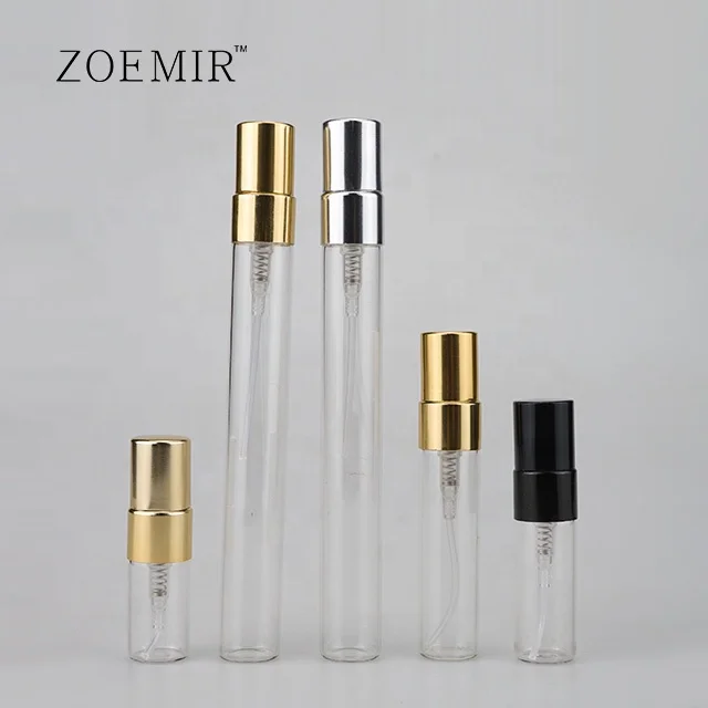 Aluminum atomizer refillable perfume glass bottle 2ml 3ml 5ml 10ml bottle new design perfumes bottle with packaging
