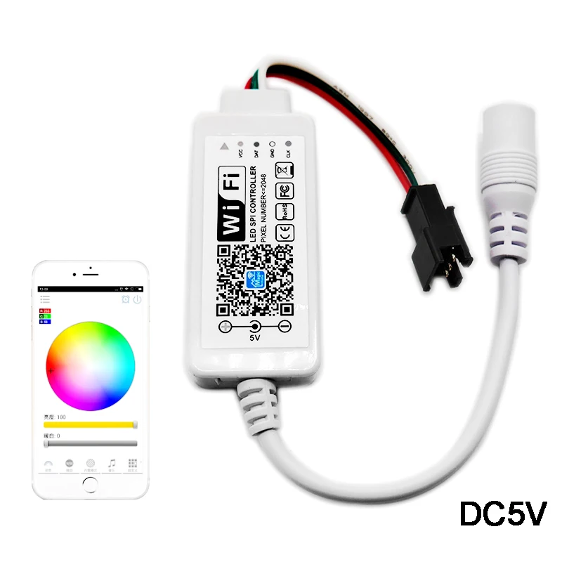 DC5V-24V Magic Home SPI LED Controller Addressable 1024 Pixel WiFi Controller For WS2811 SK6812 WS2812B LED Strip Light