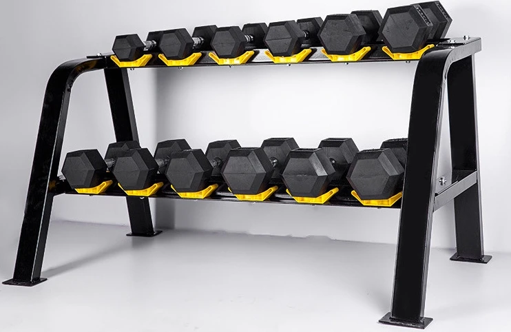 Wholesale Weightlifting Fitness Black Hexagon Custom Logo Home Gym Free Weights Rubber Coated Hex Dumbbells