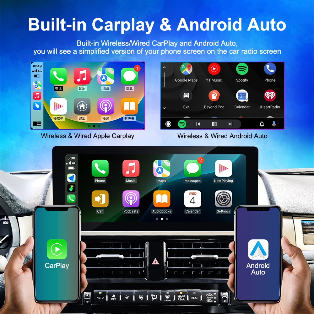 NaviHua 12.3 Inch Multimedia Android Car Radio For Lexus GX460 2014 2021 Auto Head Unit Monitor Carplay Navigation New Upgrade
