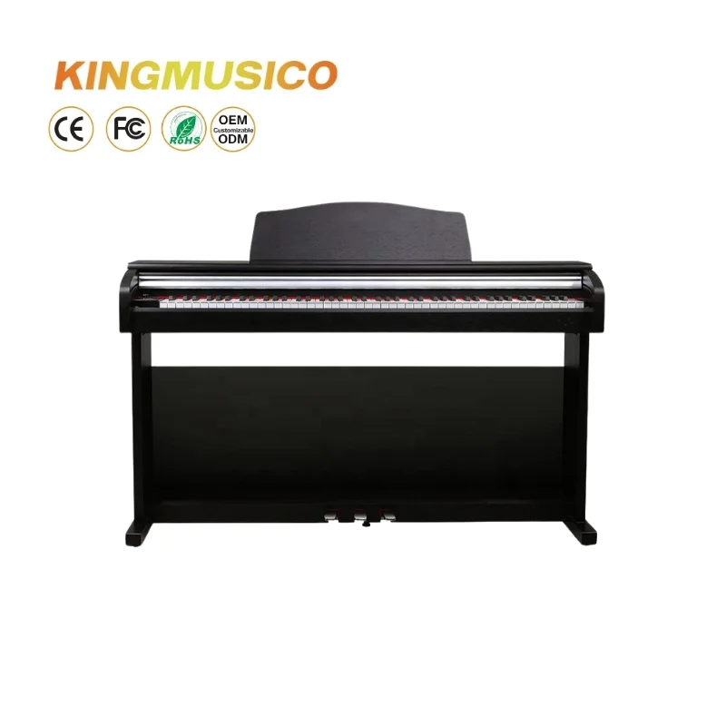 88-Key Premium Digital Grand Piano with Hammer Action - Portable Electronic Organ for Professional Performances and Home Use