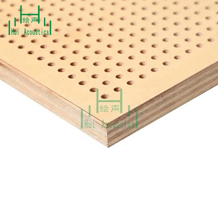 Perforated MDF Acoustic Panel Price Wood Wall Cover Acoustic Perforated Wall