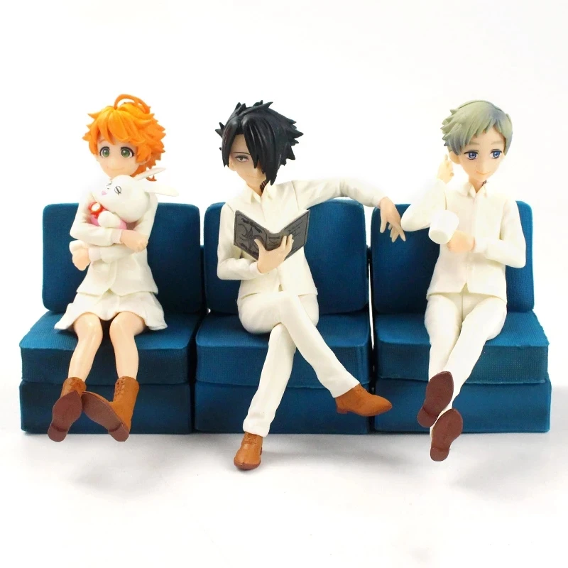 Dropshipping 3 Styles The Promised Neverland Emma Norman Ray Leisure Time Version PVC Action Figure Toys