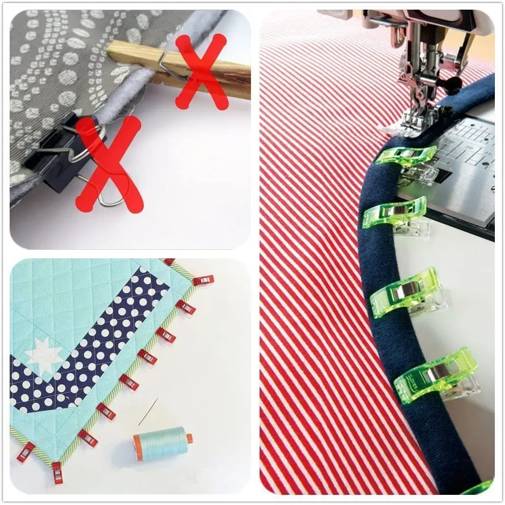 Multipurpose Small Plastic Clips Colorful Cloth Clips For Sewing Patchwork Crafts