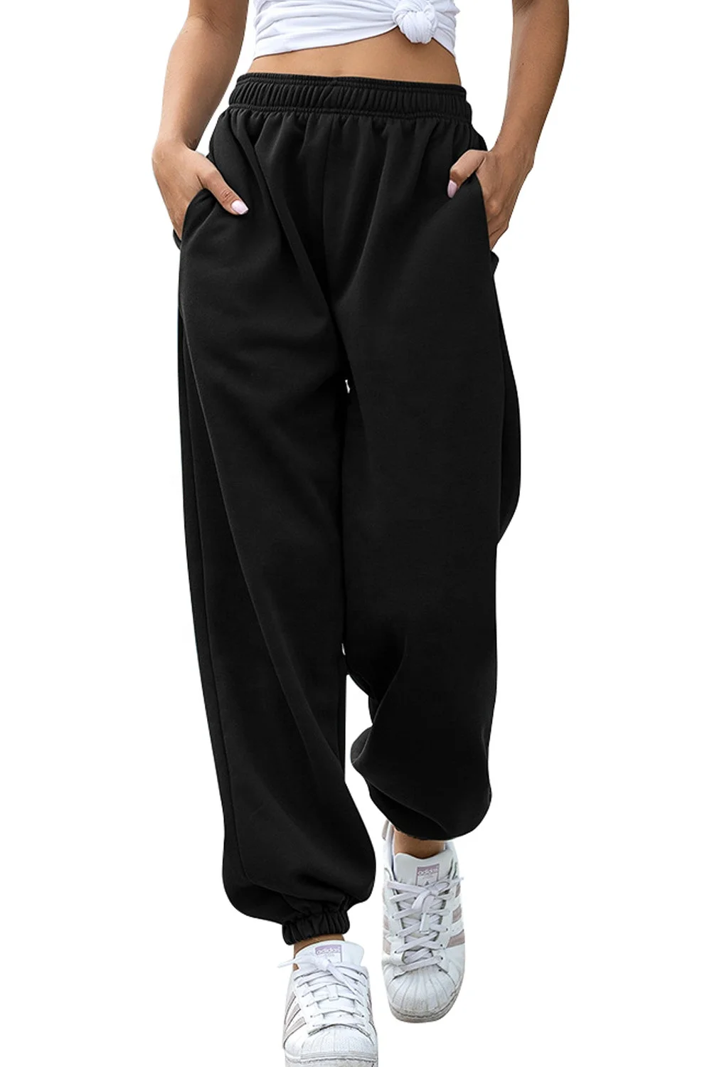 Dec Manufacturer Women Sweat Pant Custom Casual Winter 100% Thick Fleece Unisex Sweat Pants With Logo Embroidery