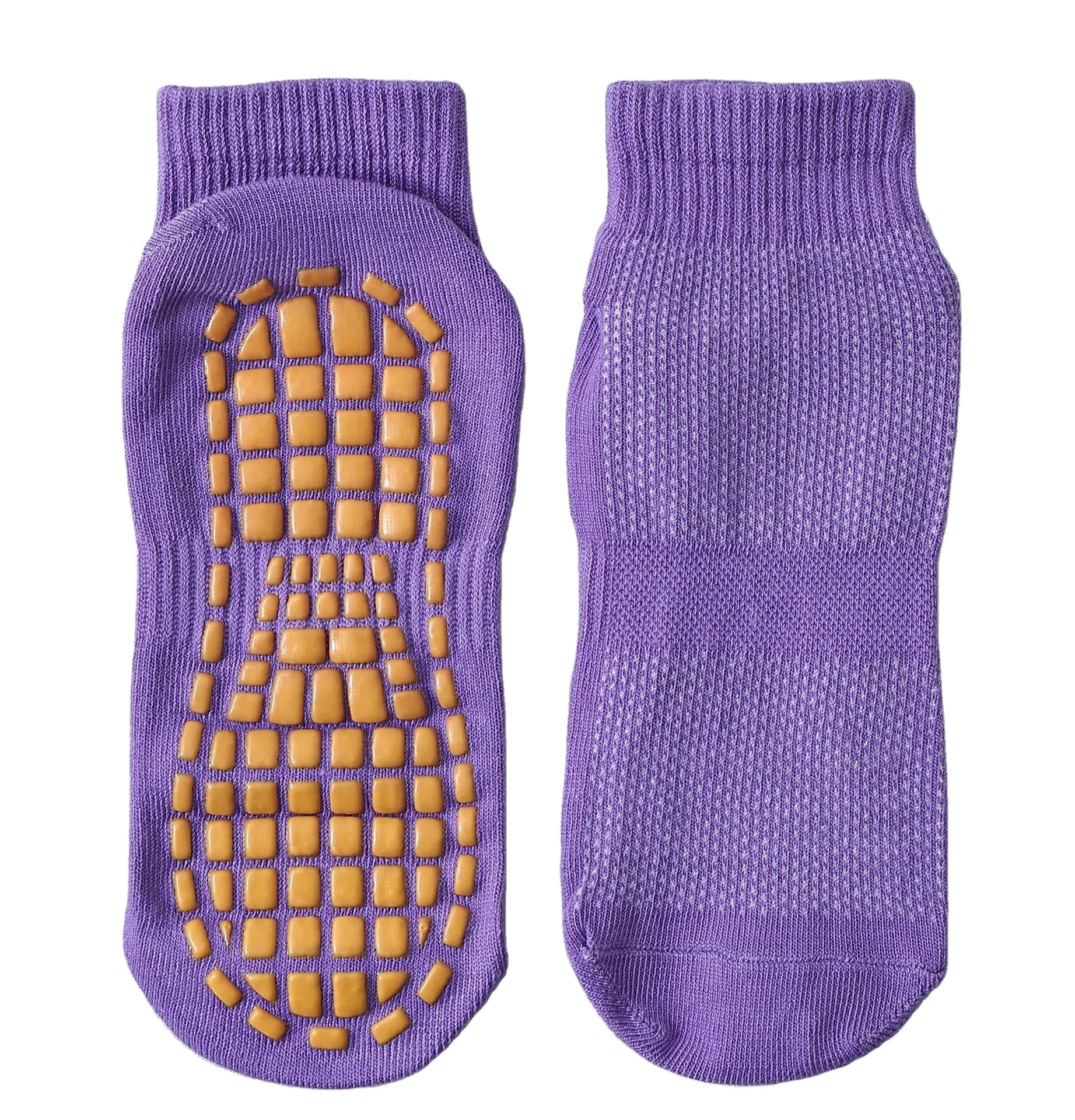 XIANGHUI Low Price Bulk Wholesale Custom Anti Slip Silicon Gel Cotton Kids Grip Trampoline  yoga Socks