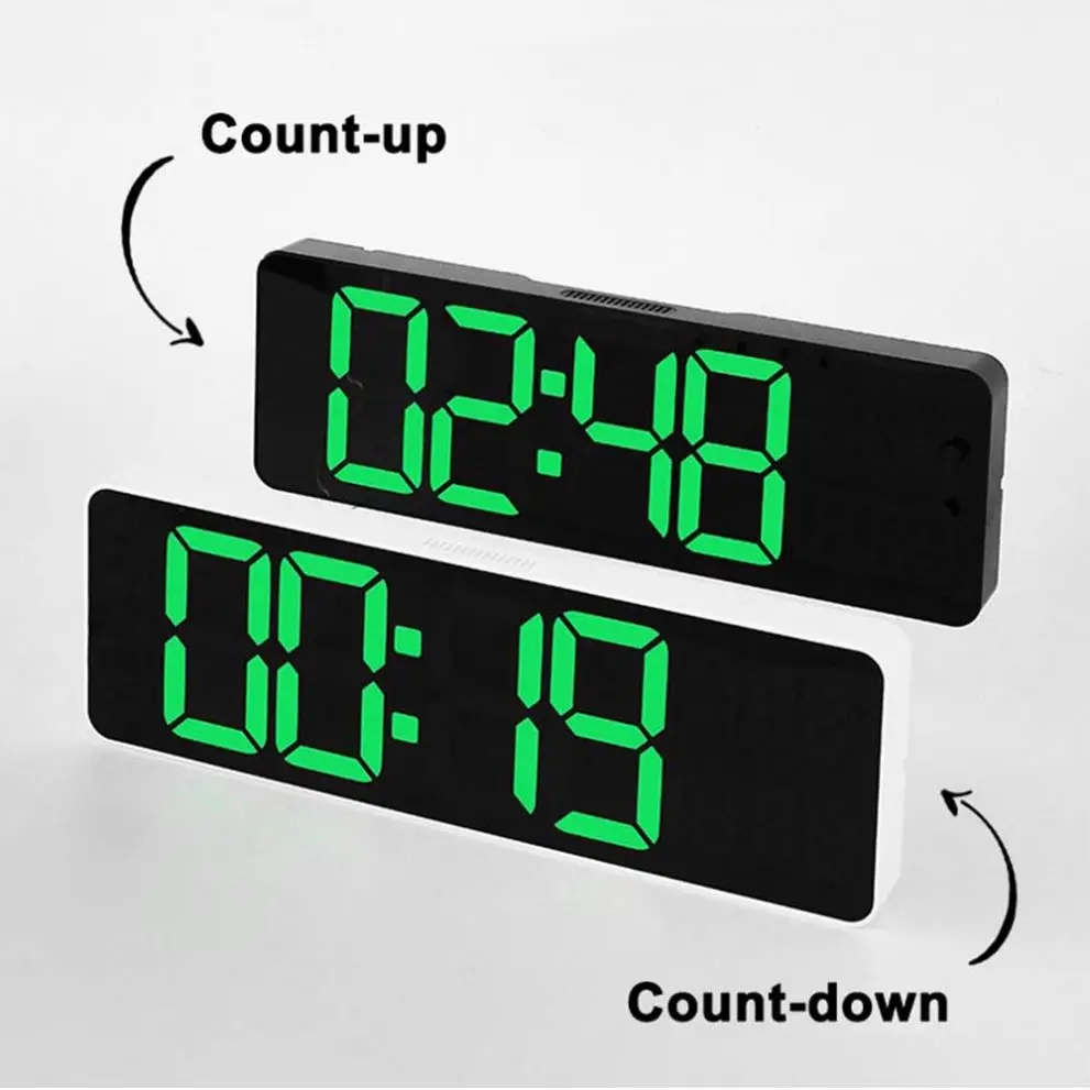 Large Screen Digital Wall Clock With Indoor Temperature Nordic Simple Living Room Wall Desk Led Alarm Clock with Remote Control
