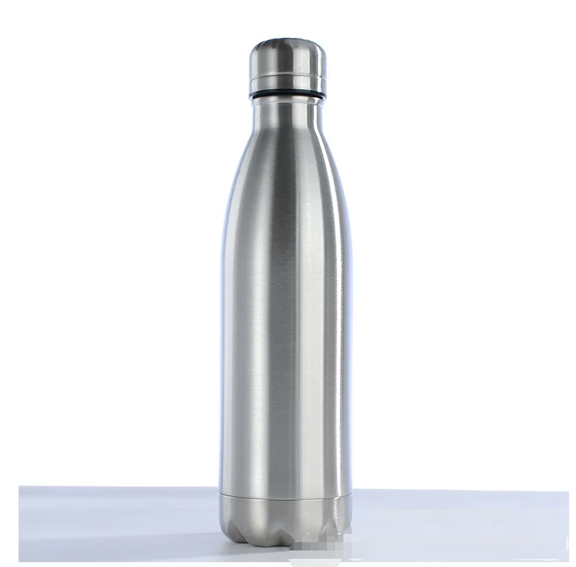 Cola Shaped Water Bottle 1000ML 750ML 500ML 350ml Stainless Steel Accessories Sport Metal Customized Time Outdoor Tea