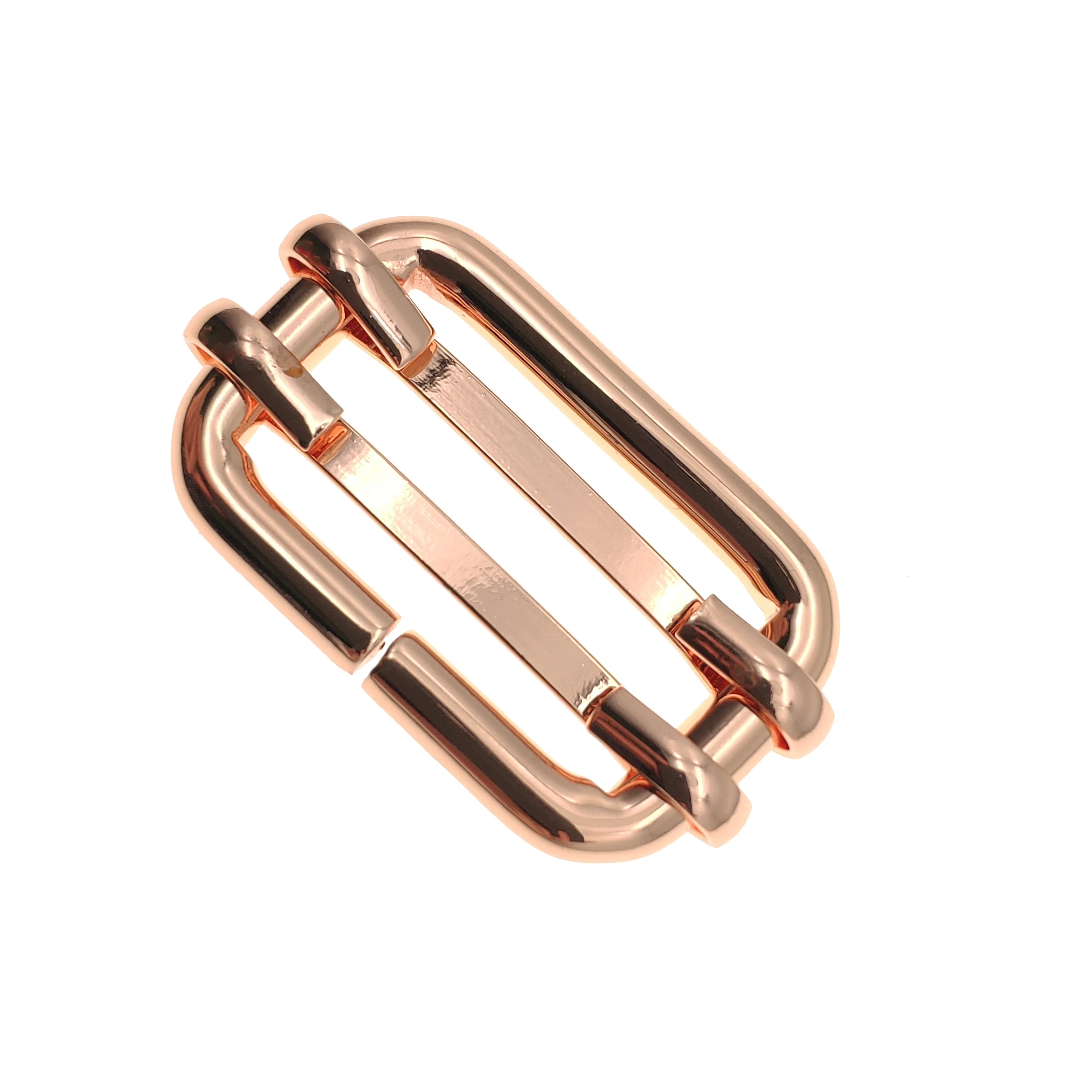 Модный стиль 4,0*25*13 мм металлическая пряжка из розового золота с железным регулируемым ремешком для сумок и чемоданов