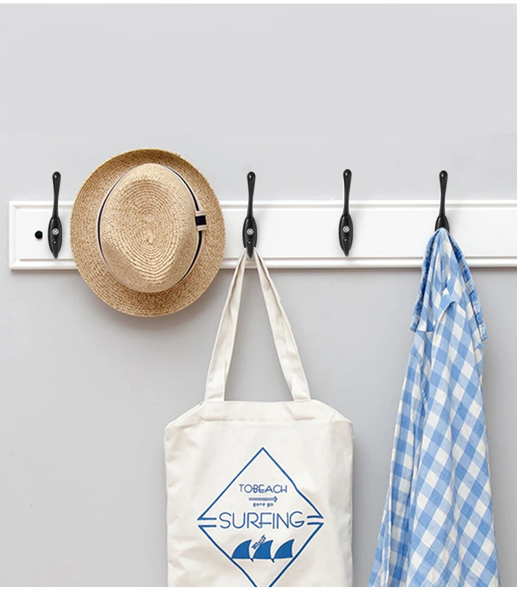 Cascading Connection Hooks Clothes Hanger Adhesive Wall Metal Robe Coat Rack Clothes Hooks For Hanging Clothes