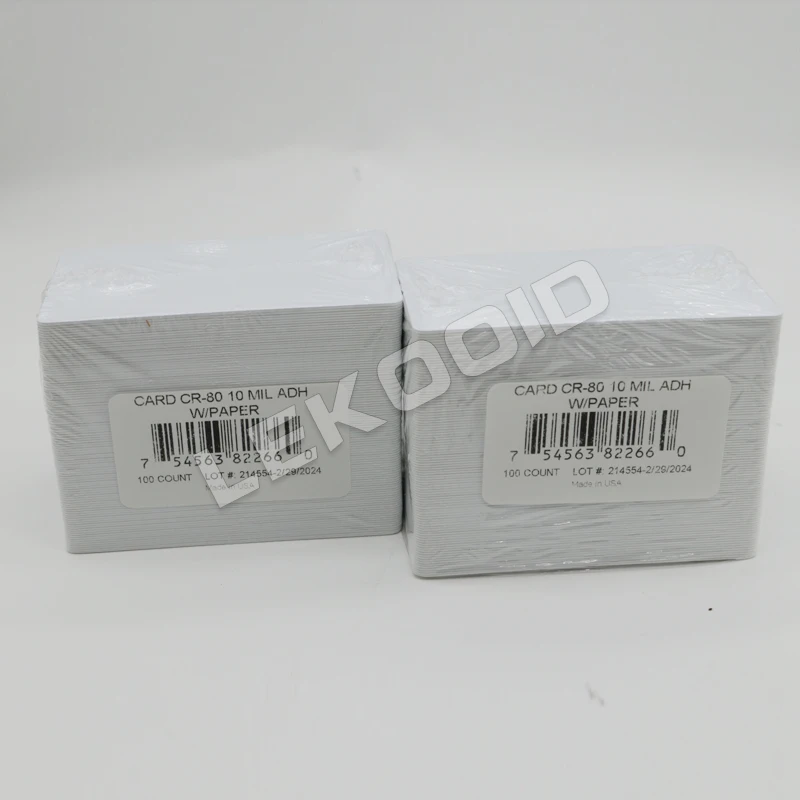 Fargo CR-80 Adhesive Paper-Backed UltraCard PVC cards 082266