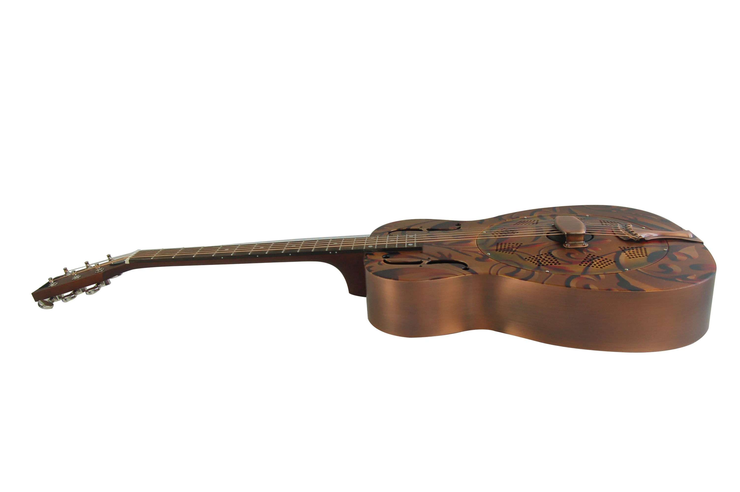 
Kinglos brass resonator with mahogany double neck electric mahogany bass guitar 