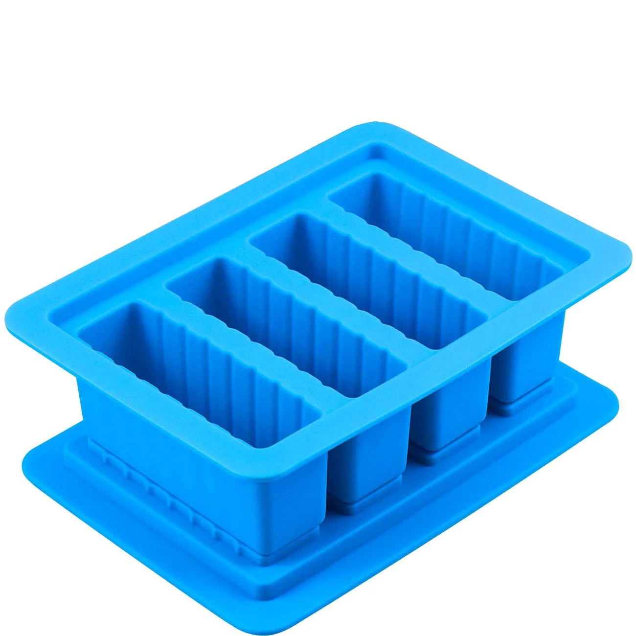 Easy Release Large Silicone Freezing Tray with Lid - makes 4 perfect portions - freeze soup broth or sauce soup mold tray