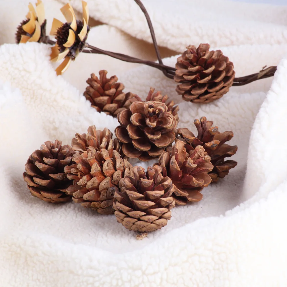 2022 Christmas Decorations Natural Christmas Tree Pine Cones Hanging Dry Flowers DIY Material Wreath Accessories