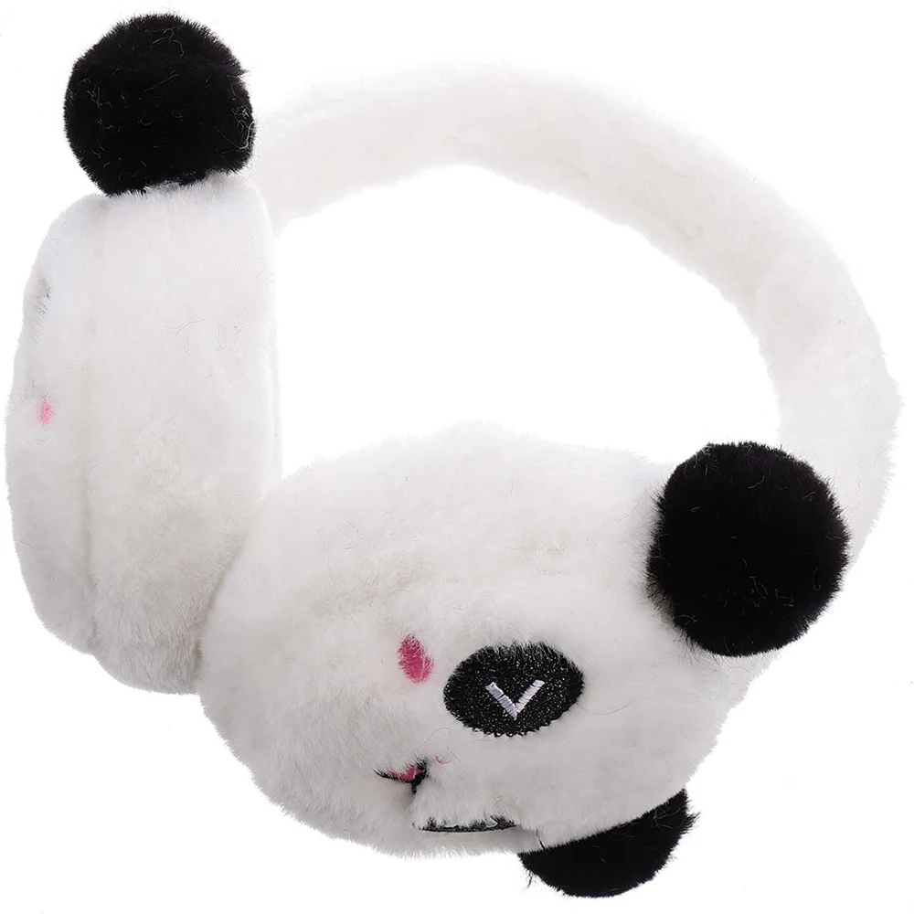 Kids Plush Cartoon Ear Covers Winter Animal Ear Warmer Soft Ear Accessories Panda Earmuffs