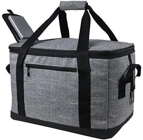 
Customized Cooler Bag 40 Cans Large Reusable Grocery Bags Foldable Travel Cooler for Picnic Lunch Outdoor Hiking Beach 