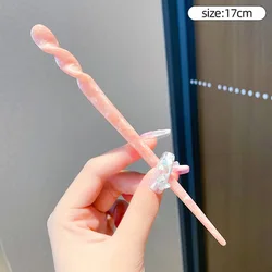 Fashion Chinese Style Hair Sticks Vintage Acetate Chopstick Women Hairpins Hair Clips Pins Wedding Hair Jewelry Accessories