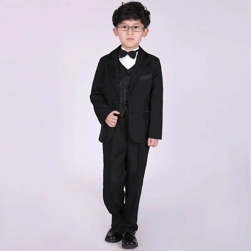 Toddler Boy Clothes Formal Tuxedo 2 - 8 Years Kids Boy Clothing Set4 Pieces Boys Dress Gentleman Party Suit Set Vest Pants