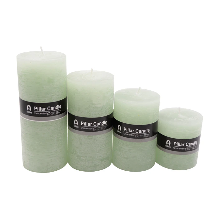 China Factory Manufacture Wholesale Price Home Decor Unscented Scented White Pillar Candles