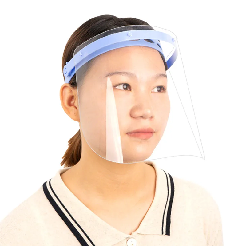 2021 Wholesale Color Tinted Adjustable Full Face Shield With Glasses Frame