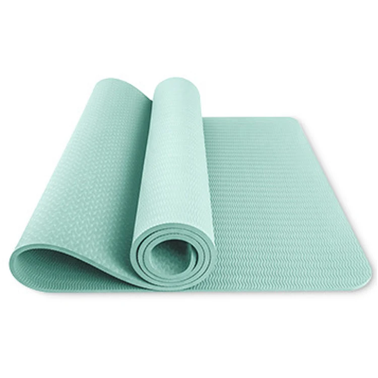 
High quality eco friendly anti slip 6mm tpe yoga mat de logo custom print 