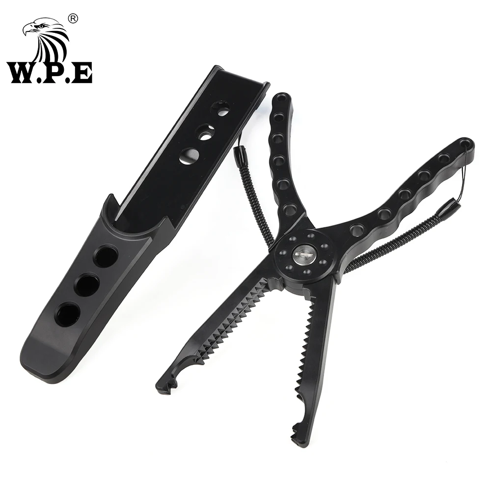 W.P.E New Black and GreenPE material portable multi-function buckle serrated strong fishing tool clip fish pliers