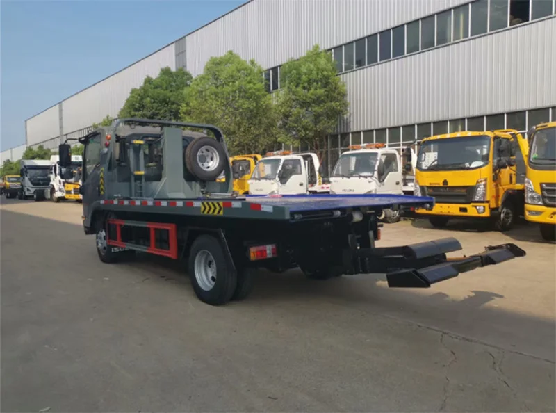 115hp ISUZU KV600 4x2 Road Rescue Recovery Wrecker Truck Body Superstructure 5.6 m Platform Full Ground Loading Race Car
