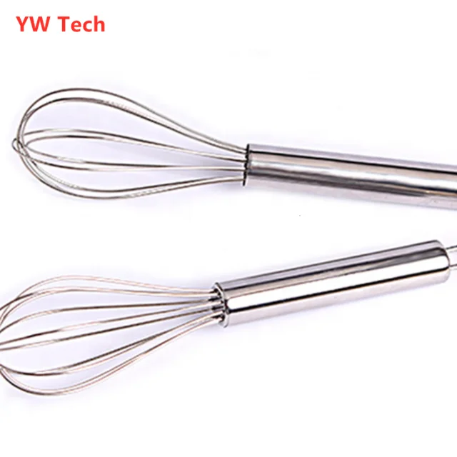 Hand held round handle stainless steel manual   egg beater