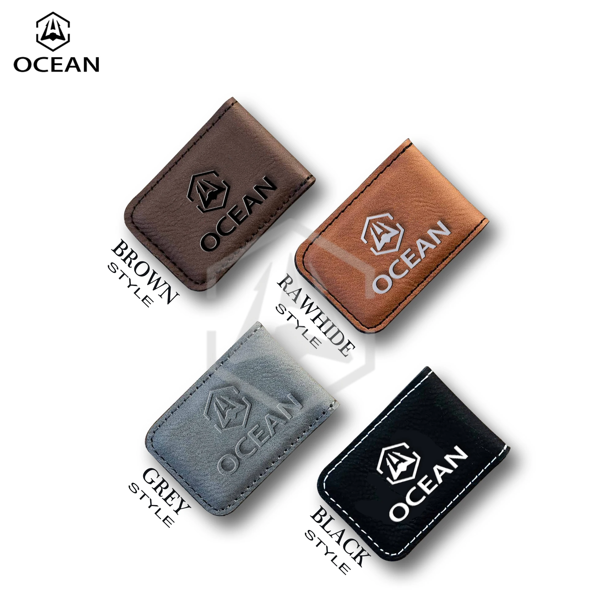 Wholesale PU Leather money clip Leather Strong Magnetic Money Clip