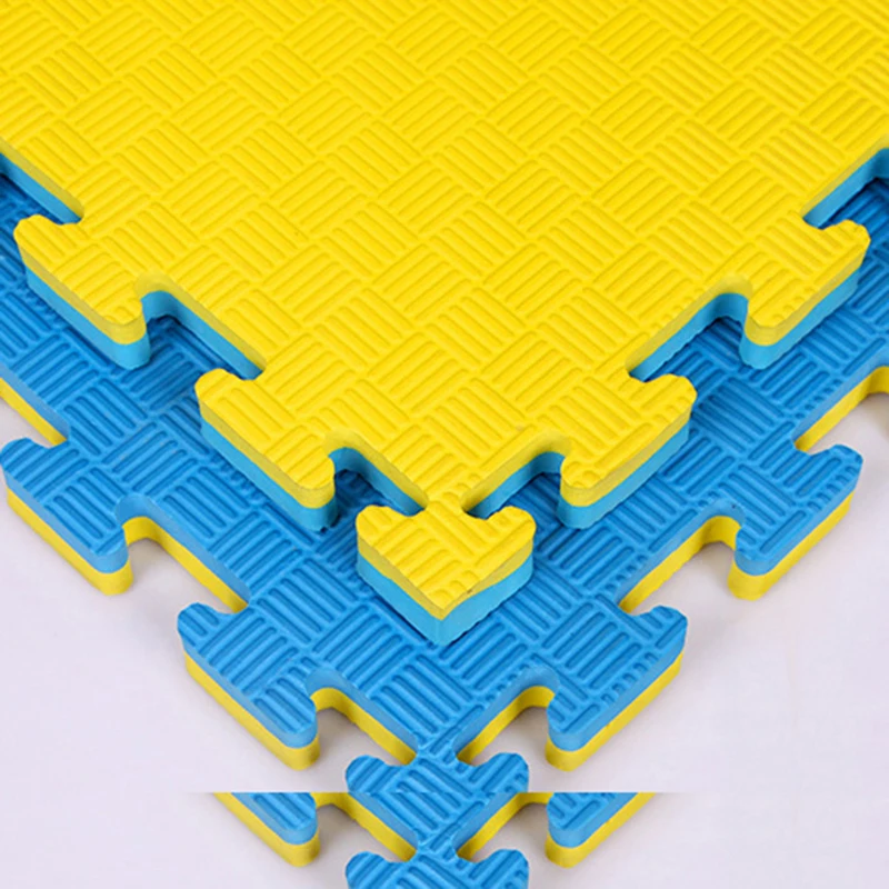 Discount 100x100x4cm Thicken EVA Fashion Soft Foam Tatami Martial Arts Taekwondo Roll Mats Gymnasiumf Floor PVC Baby Play Carpet