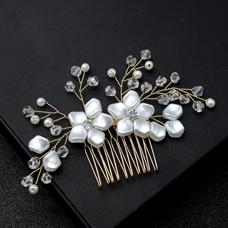 Promotional Sales Handmade Hair Accessories Bridal Jewelry Hair Vine Wedding Prom Headpiece Tiara Hair Combs For Women Headdress