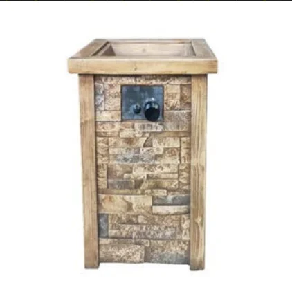 Patio Outdoor Garden Furniture Set Gas Propane Fire Pit Tables Square Fire Pit Table Garden Parties Events Heater Fireplace