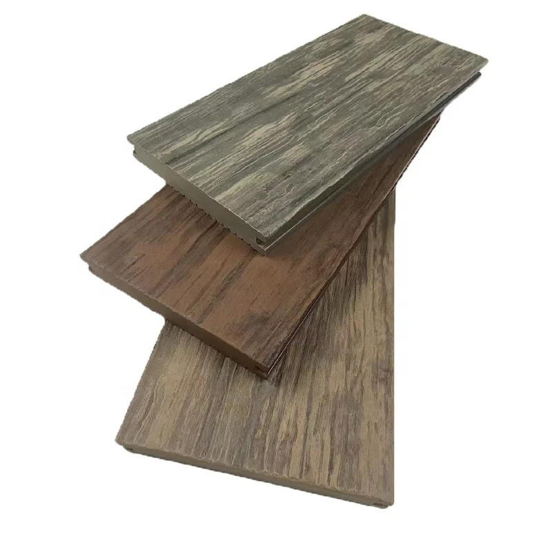 decent quality  Old Tree wood grain solid wood plastic composite decking  for Outdoor/Pool/Garden/Balcony Wpc deck