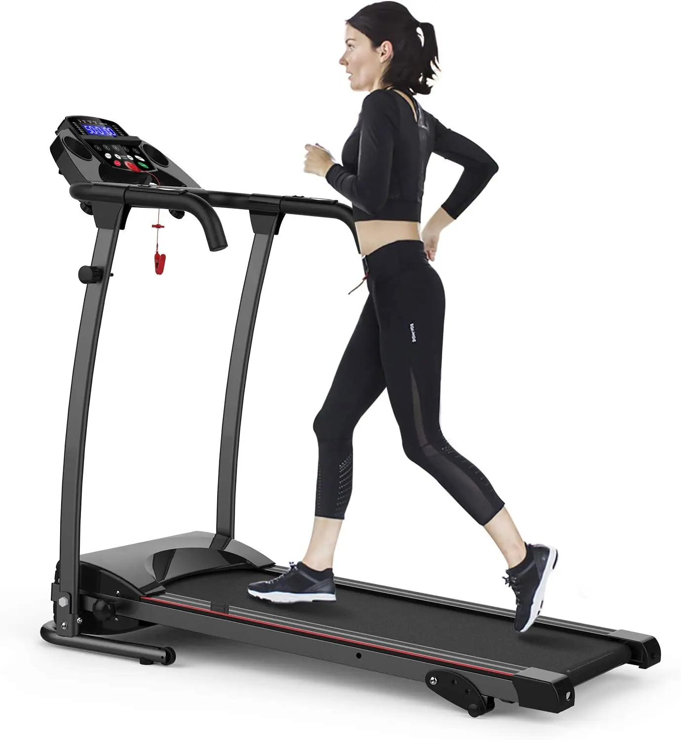 Desktop Electric Treadmill Equipped with LCD Display Foldable Walking Treadmill Silent Operation Suitable for Home Office