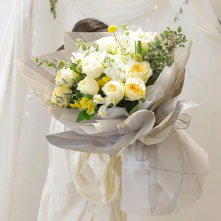 
Dazzling Korean Florist Mist Paper Plastic Flower Wrapping Paper Bouquet Wrapping 