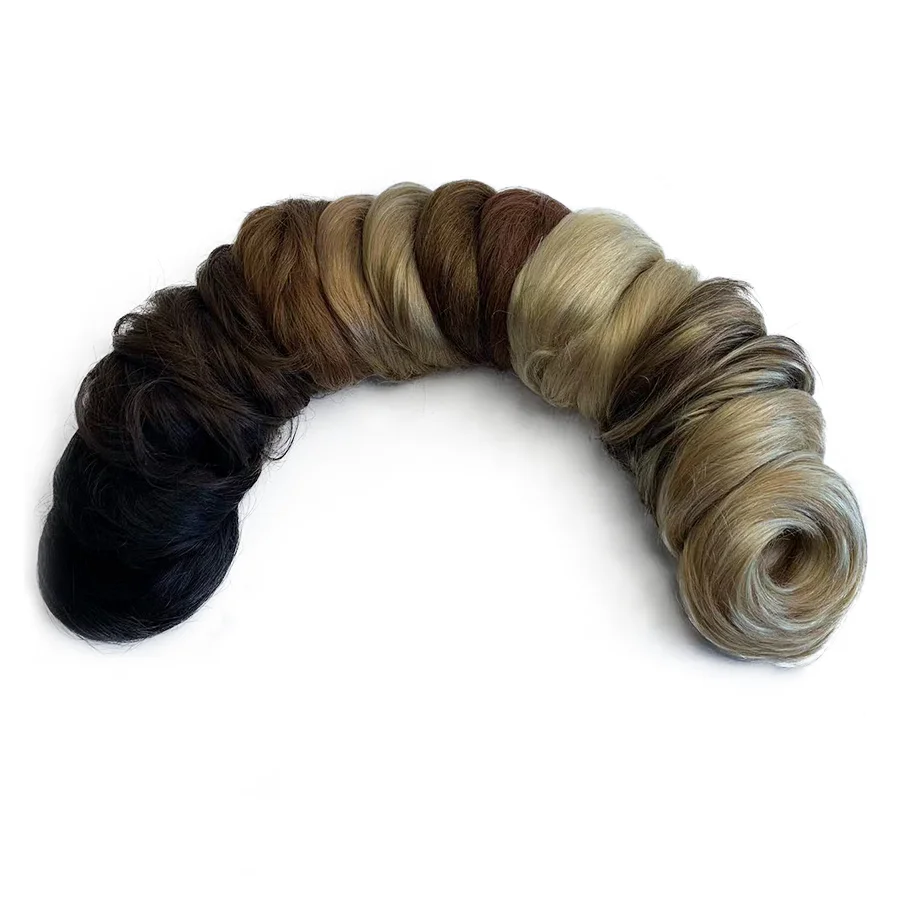 35g Thicken14 Color Human Hair Straight Hair Bun Extension Donut Chignon