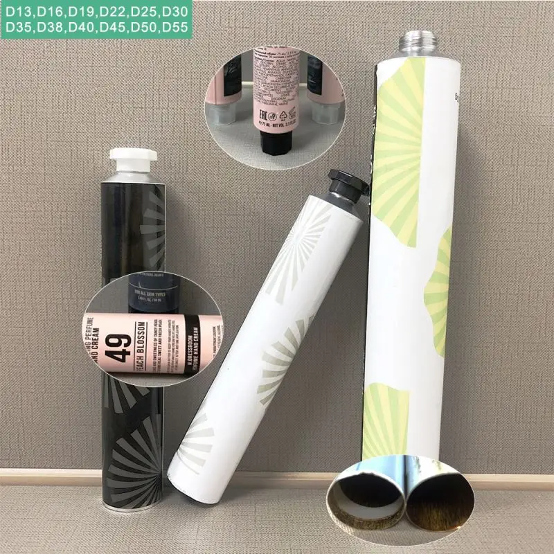 Factory Custom Printing Empty Hand Cream Aluminum Tube Container Aluminium  Squzee Collapsible Cosmetic Tube