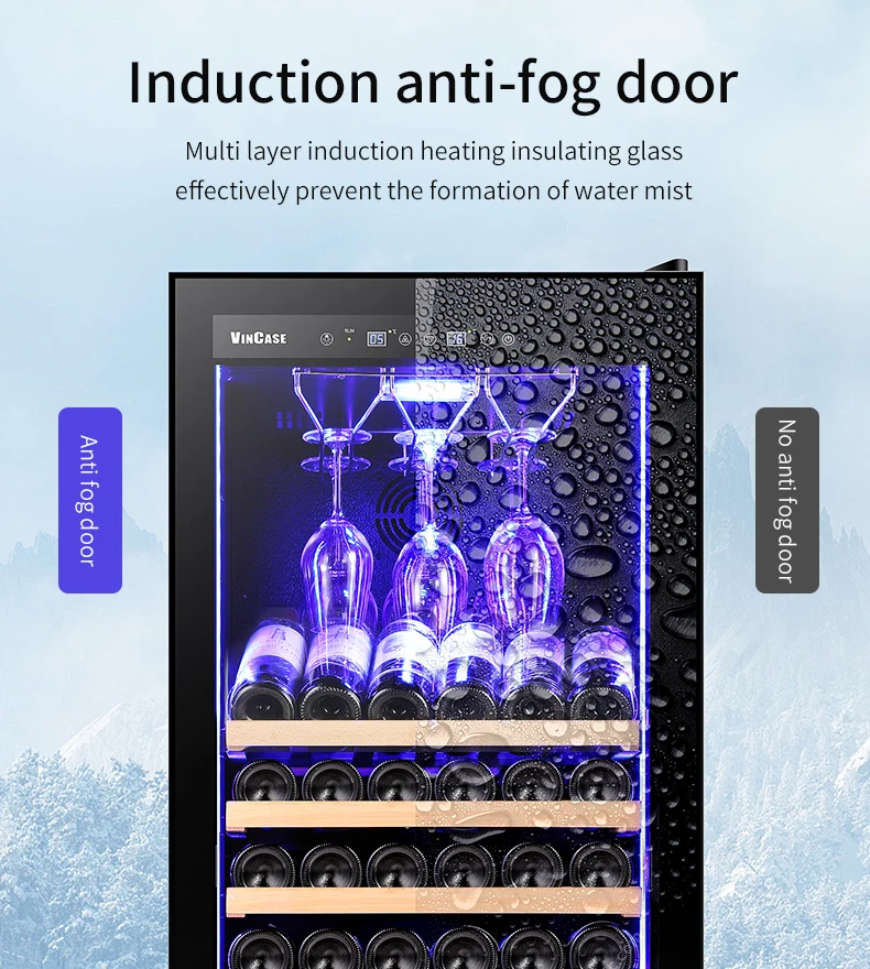 JiuFu home wine cellar cooling unit glass wine cabinet luxury bar wine cabinet for dining room