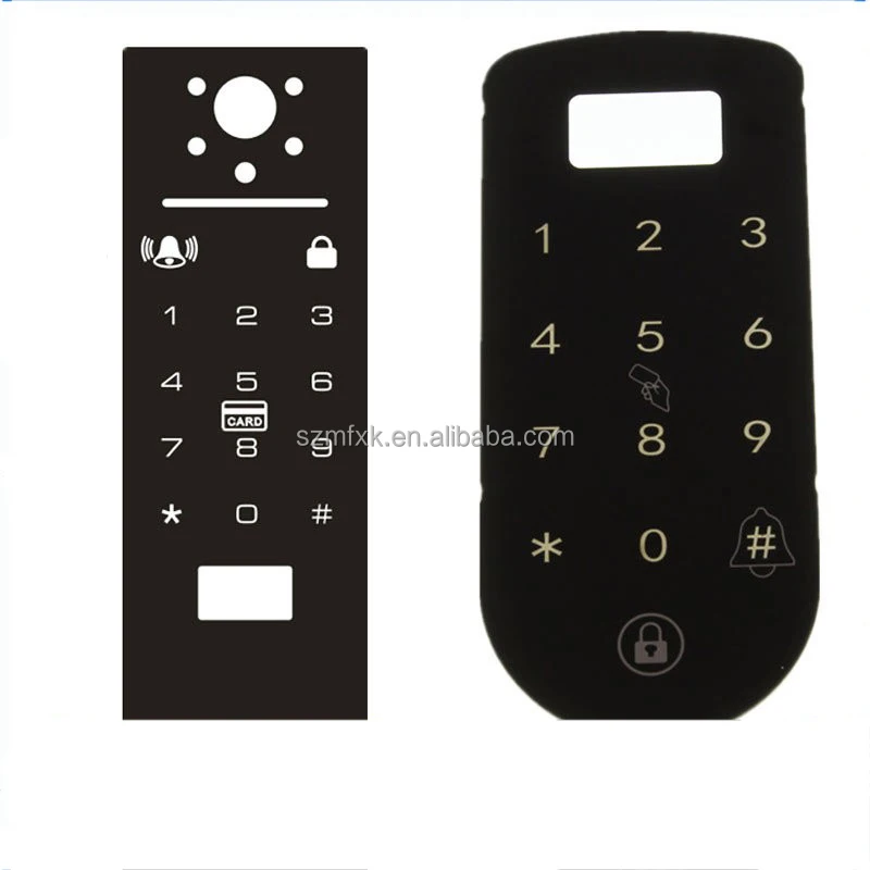 Customized fingerprint lock panel acrylic panel silk screen semi transparent intelligent storage cabinet glass panel