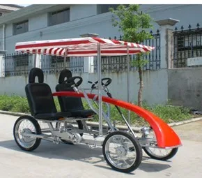 ELECTRIC  PEDAL ASSISTED SURREY BIKE  SIGHTSEEING 2persons  ROADSTER  BIKE WITH LED LIGHTS