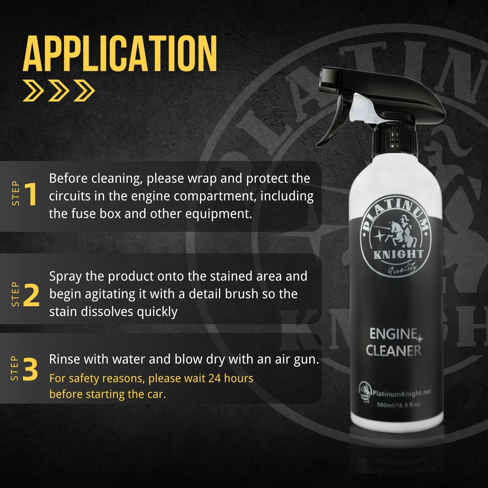 Heavy-Duty Engine Cleaner and Degreaser Spray Dissolves Oils & Greases Car Deatiling 500ml