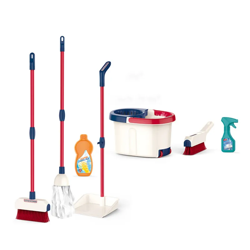 New Children Cleaning Toys Tool Kids Cleaning Set Pretend Play Toys For Girls Boy housekeeping toys cleaning set