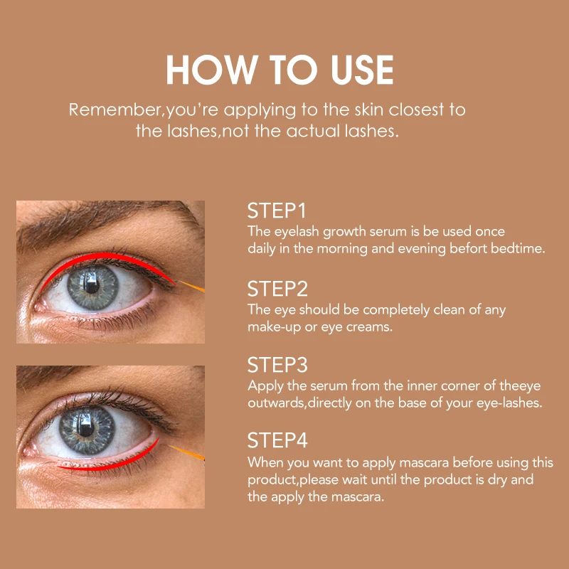 OEM Private Label Eyelashes Liquid Natural Eye Lash Growth Serum Eyebrow Enhancer Growth Eyelash Serum