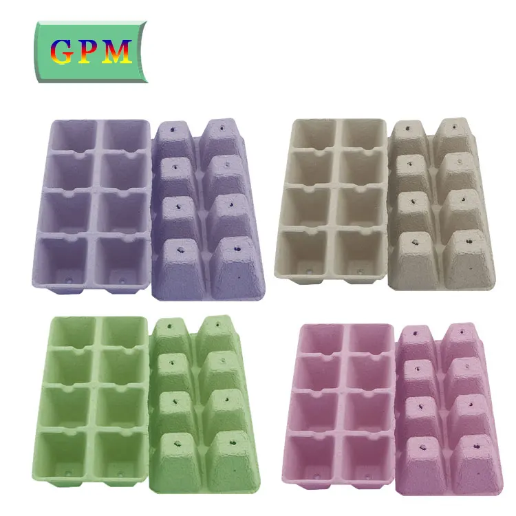 Biodegradable Transplanter Pulp Paper Flower Plant Peat Pots Tray Planting Pots For Seedling Prices Wholesale