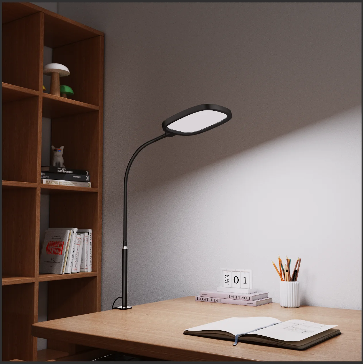 Gooseneck New Led Metal Clip Hot Sale Of Hose Desk Lighting Flexible Dimmable Study Black Tables Lamps