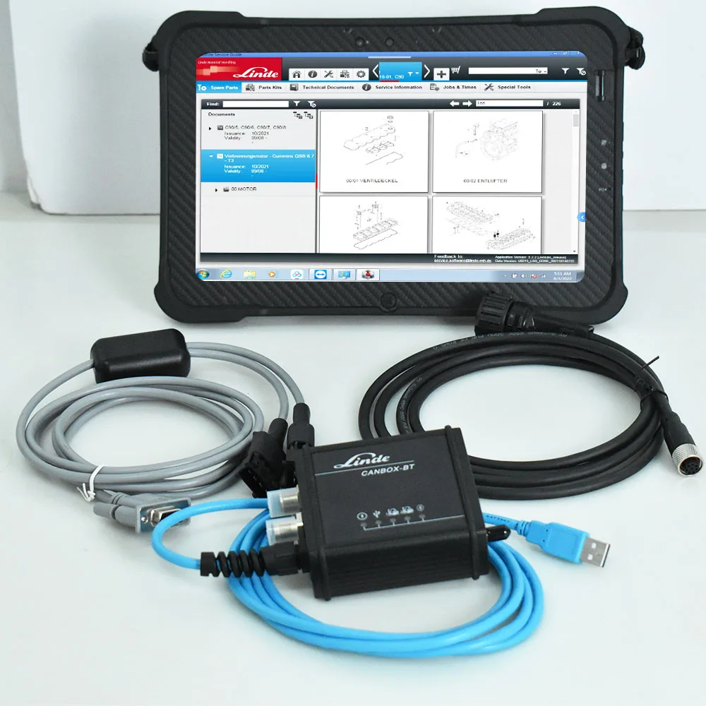 For Xplore tablet Pathfinder Linde Canbox BT Truck Doctor Diagnostic LSG Forklift Adapter Service Box Truck scanner Tool