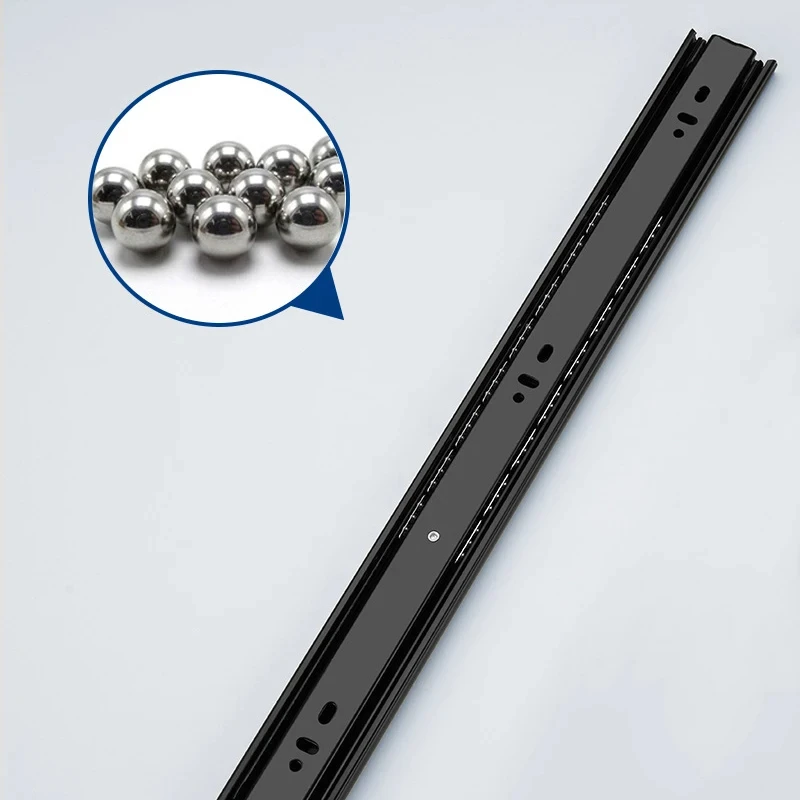 Stainless Steel 3 Fold Full Extension Small Ball Bearing Drawer Slides For Cabinet Accessories Drawer Slides