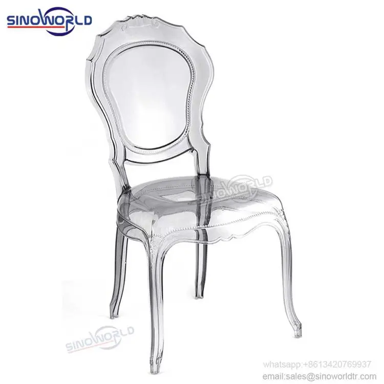 Wholesale stackable acrylic louis clear transparent event banquet princess belle chair